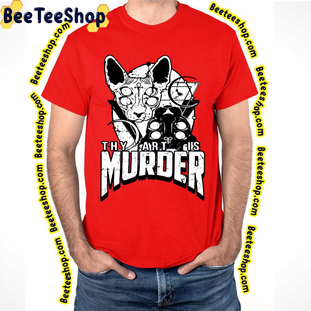 Black White Cat Thy Art Is Murder Trending Unisex T-Shirt