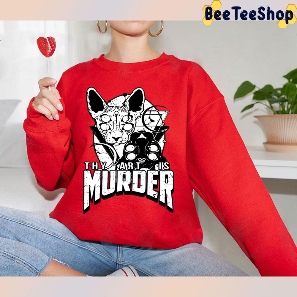 Black White Cat Thy Art Is Murder Trending Unisex T-Shirt