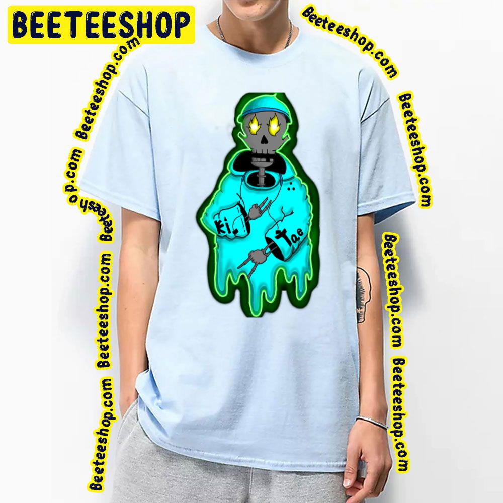 Blue Fire Ghost Skull Trending Unisex T-Shirt