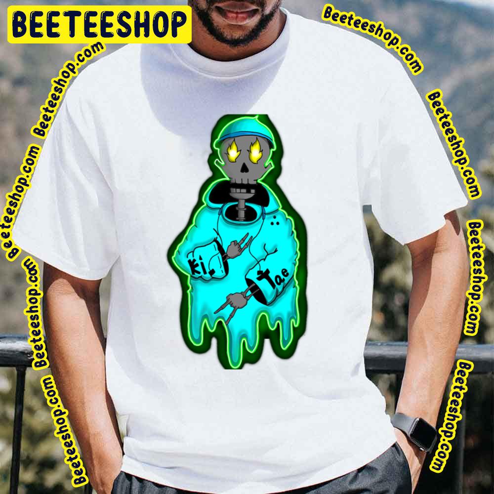Blue Fire Ghost Skull Trending Unisex T-Shirt