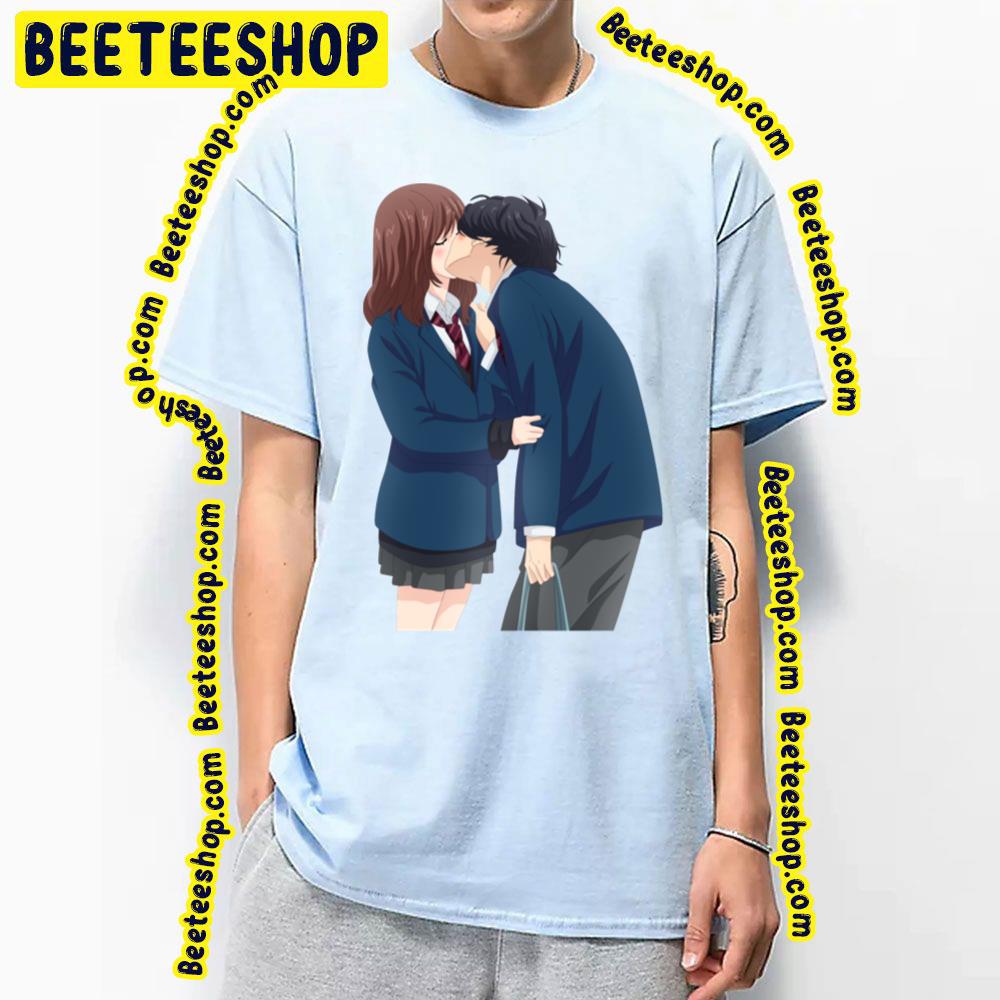 Ao Haru Ride Japanese Manga Couple Romantic Anime Cute Futaba Kou Blue  Spring Ride Tshirt Graphic Men Vintage Cotton T Shirt - AliExpress