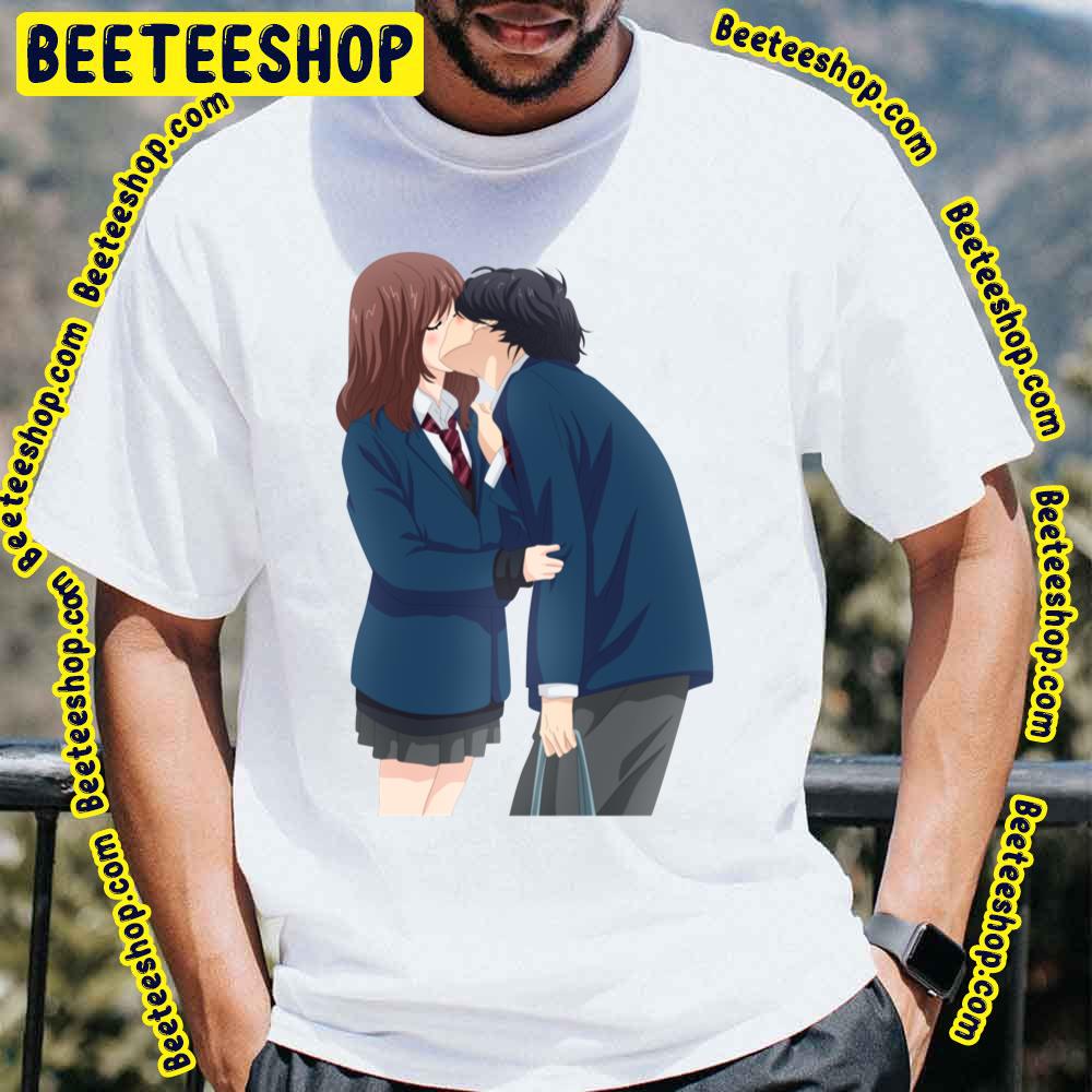 Ao Haru Ride Japanese Manga Couple Romantic Anime Cute Futaba Kou Blue  Spring Ride Tshirt Graphic Men Vintage Cotton T Shirt - AliExpress