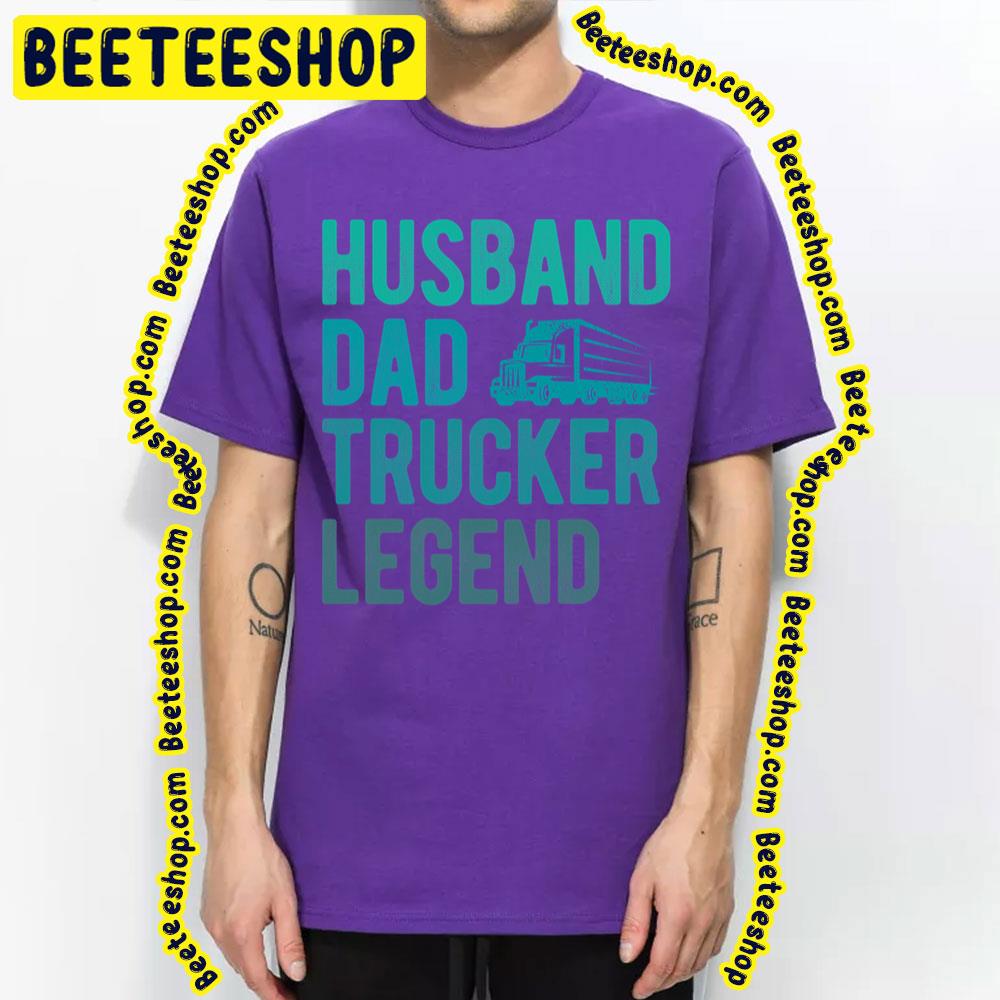 Blue Vintage Husband Dad Trucker Legend Trending Unisex T-Shirt