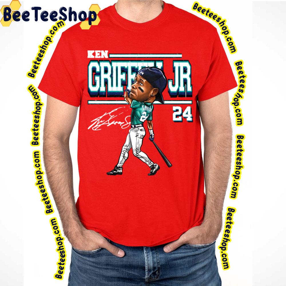 Cartoon 24 Ken Griffey Jr Baseball Trending Unisex T-Shirt