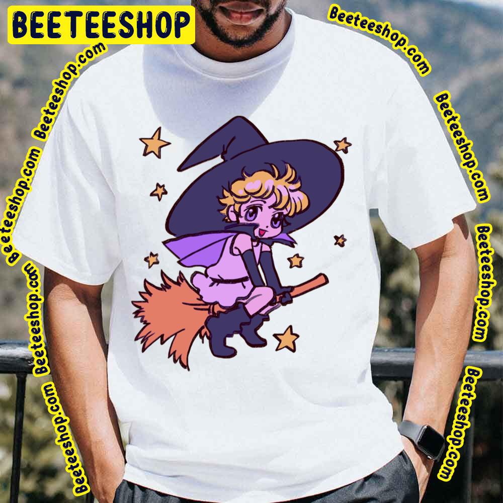 Chibi Vanilla Riding On A Broom With Stars Sugar Sugar Rune Trending Unisex T-Shirt