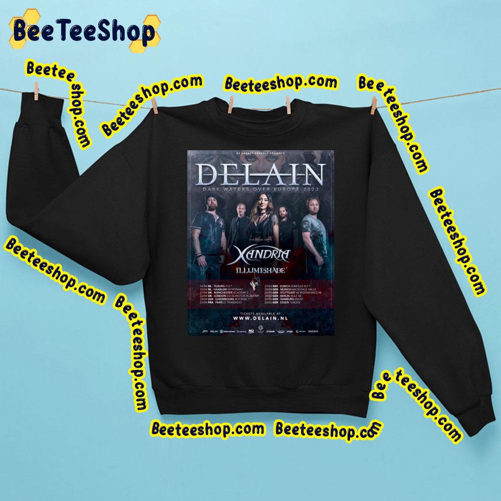 Delain Dark Waters Over Europe 2023 Trending Unisex Sweatshirt