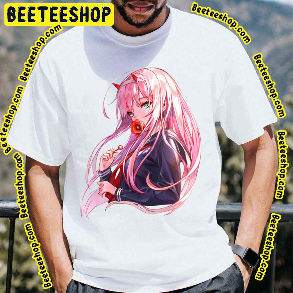 Flower And Zero Two Darling In The Franxx Trending Unisex T-Shirt