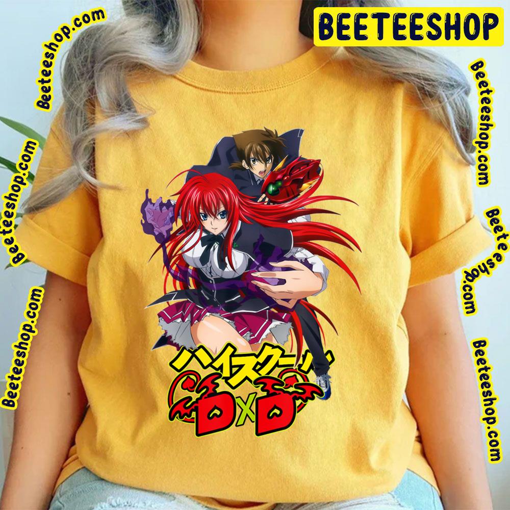 High School Funny Anime DxD Rias Gremory Retro Character Tie-Dye T-Shirt