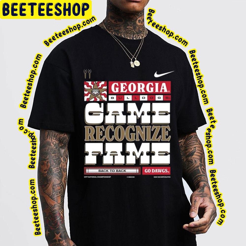 Georgia Bulldogs Game Recognize Fame 2023 National Championship Trending Unisex T-Shirt