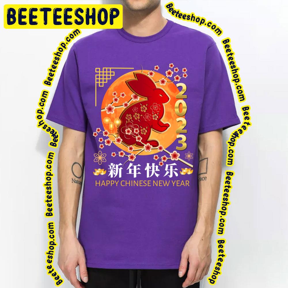 Happy Chinese New Year 2023 Of Red Rabbit Zodiac Family Trending Unisex T-Shirt