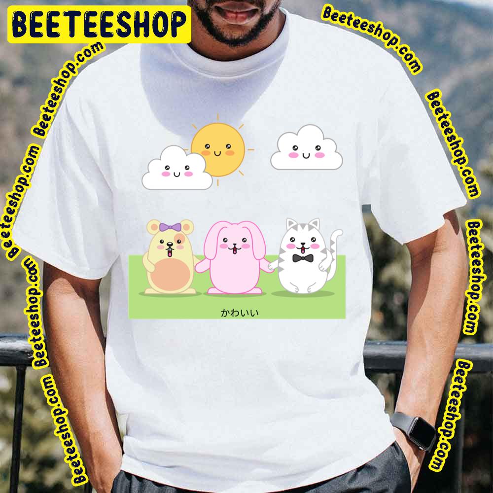 Happy Friends Sunny Day Kawaii Artwork Trending Unisex T-Shirt