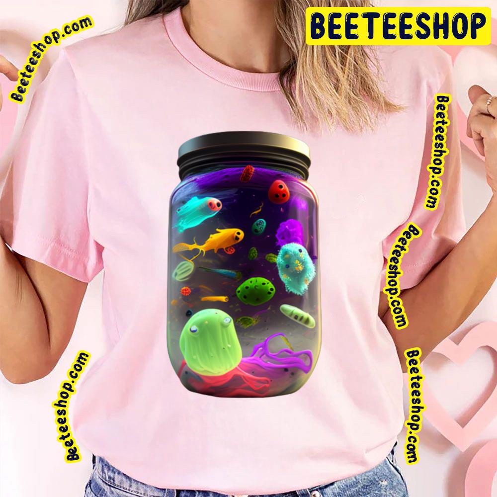 Hd Realistic Colorful Ghost & Bacteria Trending Unisex T-Shirt