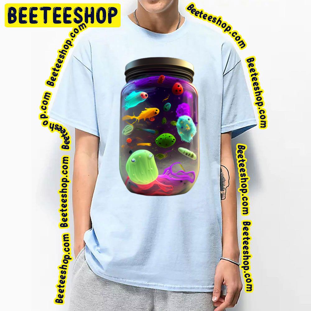 Hd Realistic Colorful Ghost & Bacteria Trending Unisex T-Shirt