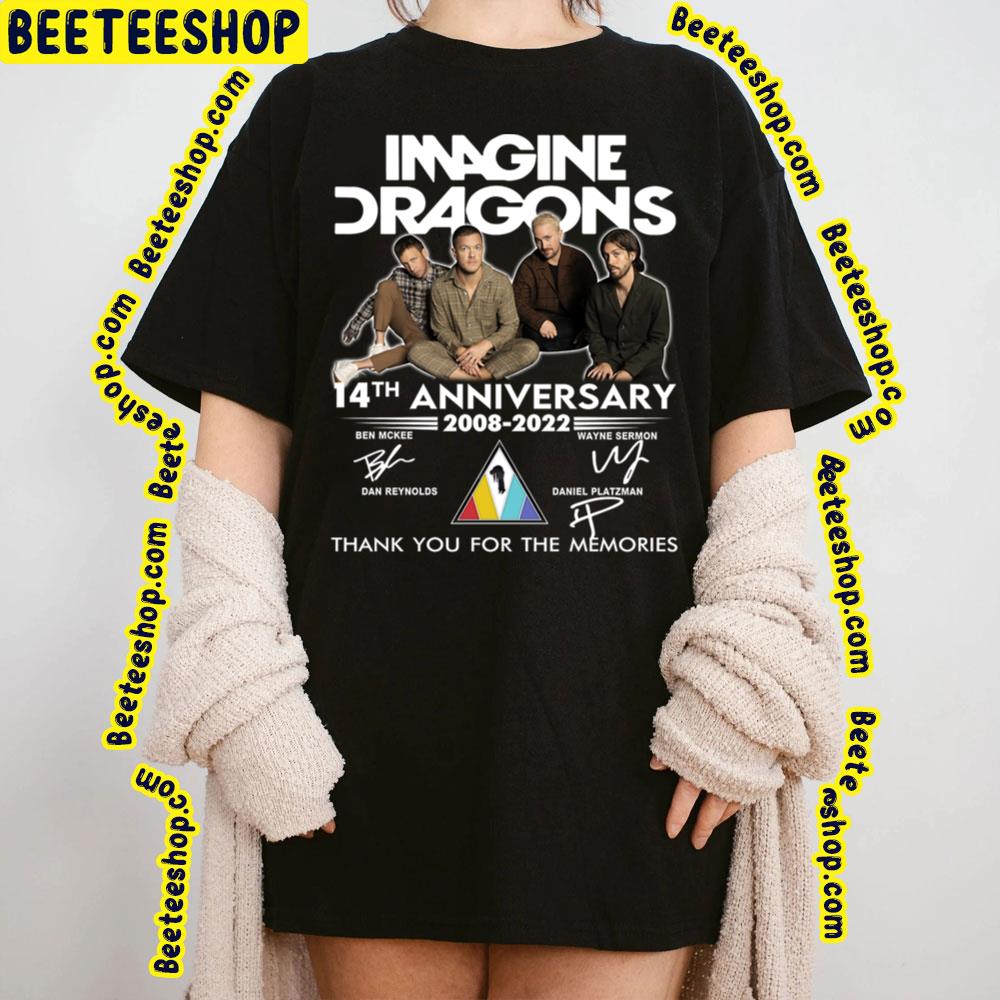 Imagine Dragons 15th Anniversary 2008 2023 Signatures Thank You For The Memories Trending Unisex T-Shirt