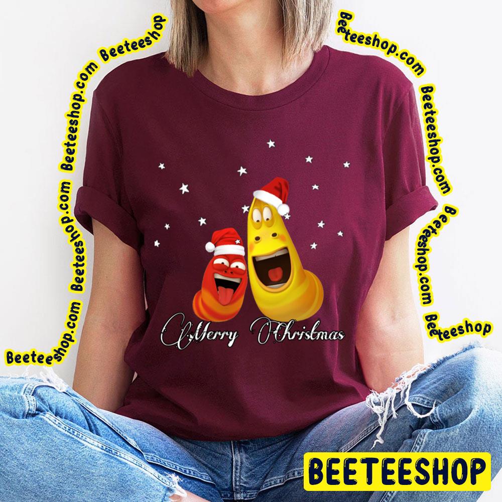 Merry Christmas Larva Cartoon Trending Unisex T-Shirt