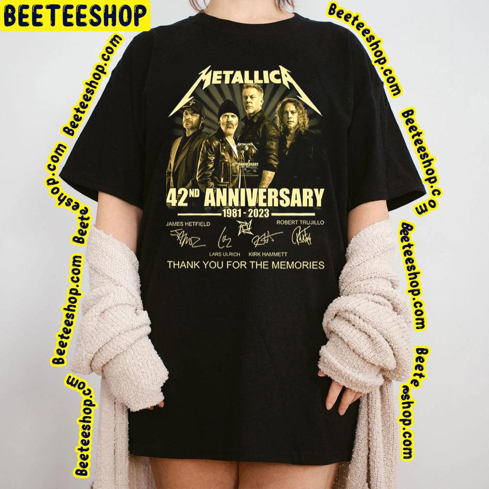 Metal Band 42nd Anniversary 1981 2023 Thank You For The Memories Trending Unisex T-Shirt