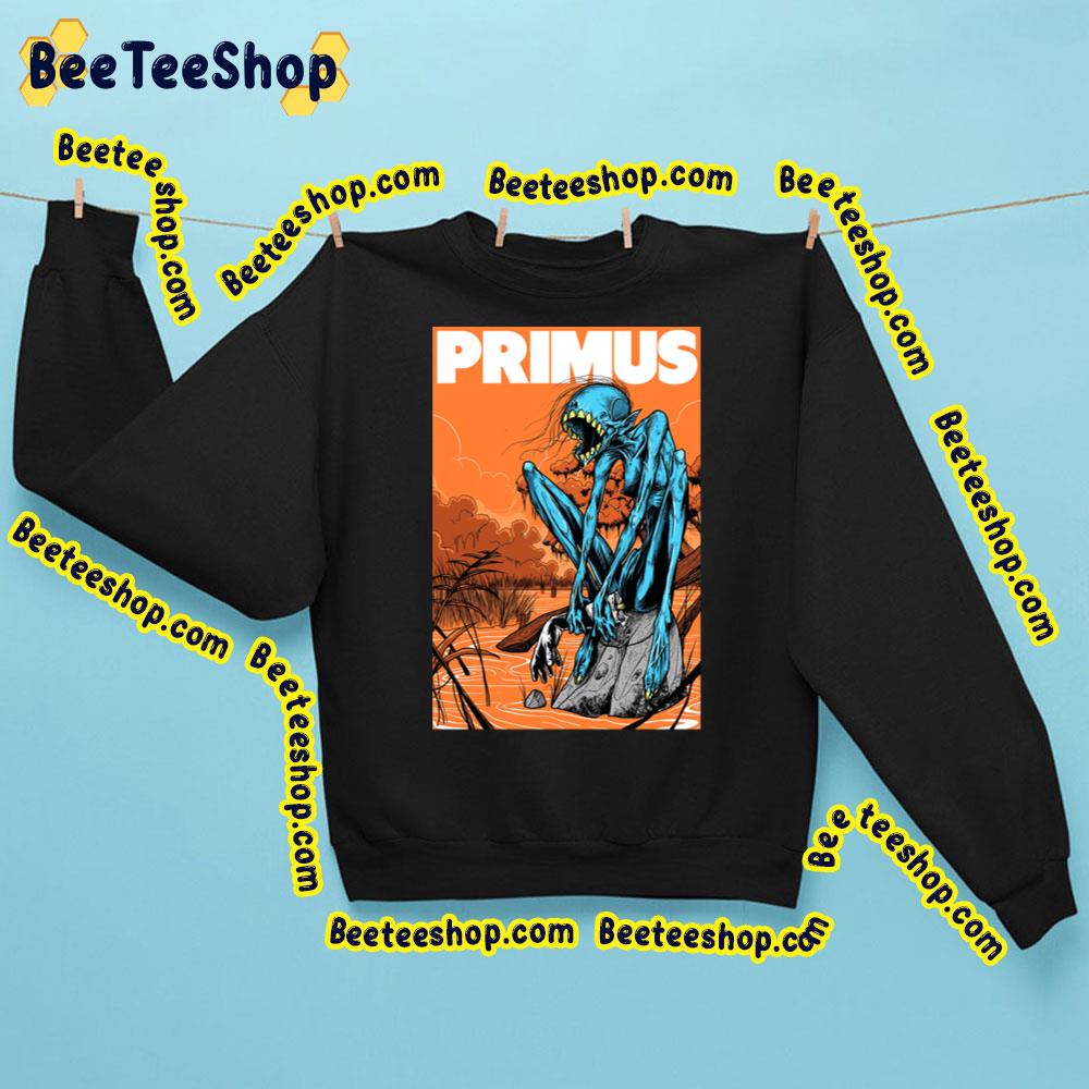 Monster Skeleton Orange Background Les Claypool Primus Trending Unisex Sweatshirt