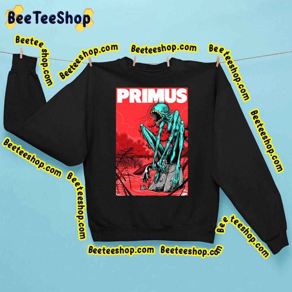 Monster Skeleton Red Background Les Claypool Primus Trending Unisex Sweatshirt