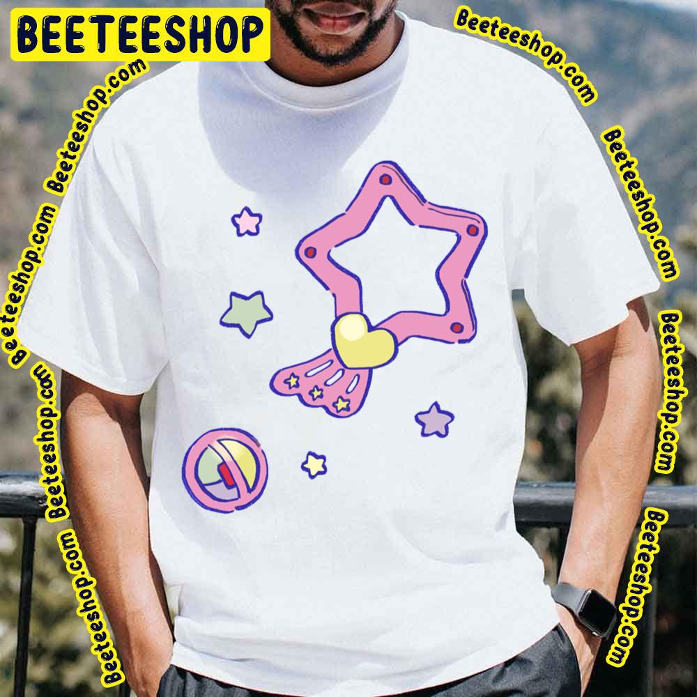 Pastel Pink Star Magic Wand And Compact Magical Angel Creamy Mami Trending Unisex T-Shirt