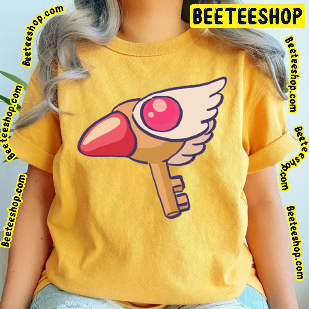 Pink Pastel Cardcaptor Sakura First Sealing Wand Key Form Trending Unisex  T-Shirt - Beeteeshop