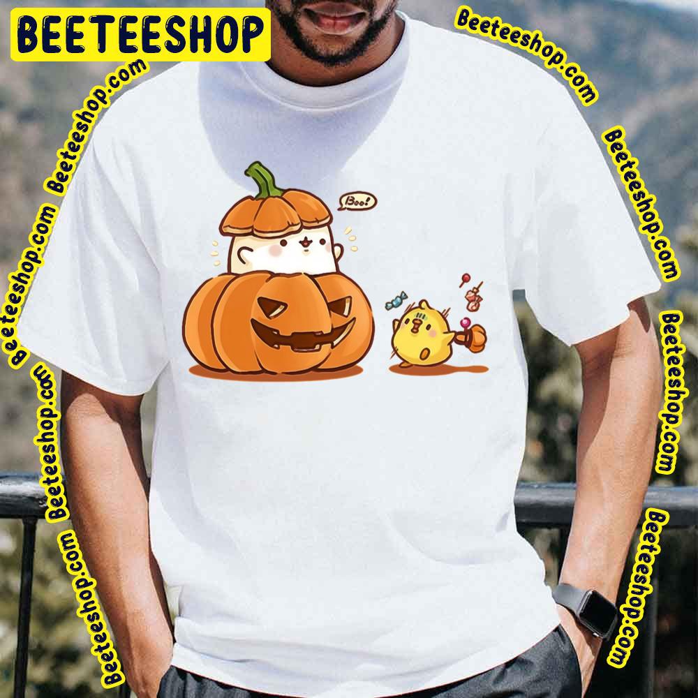 Pumpkin Halloween Bun Molang Trending Unisex T-Shirt