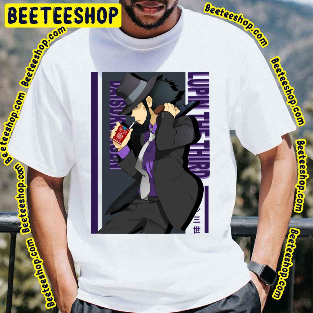 Purple Background Daisuke Jigen Lupin Iii Trending Unisex T-Shirt