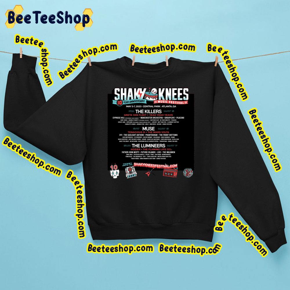 Shakv Knees 10 Year Anniversay Music Festival 2023 Trending Unisex Sweatshirt