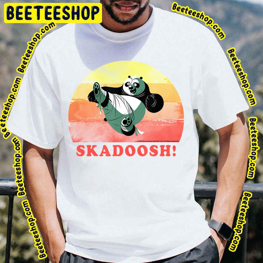 Skadoosh Retro Circle Portrait Kung Fu Panda Trending Unisex T-Shirt