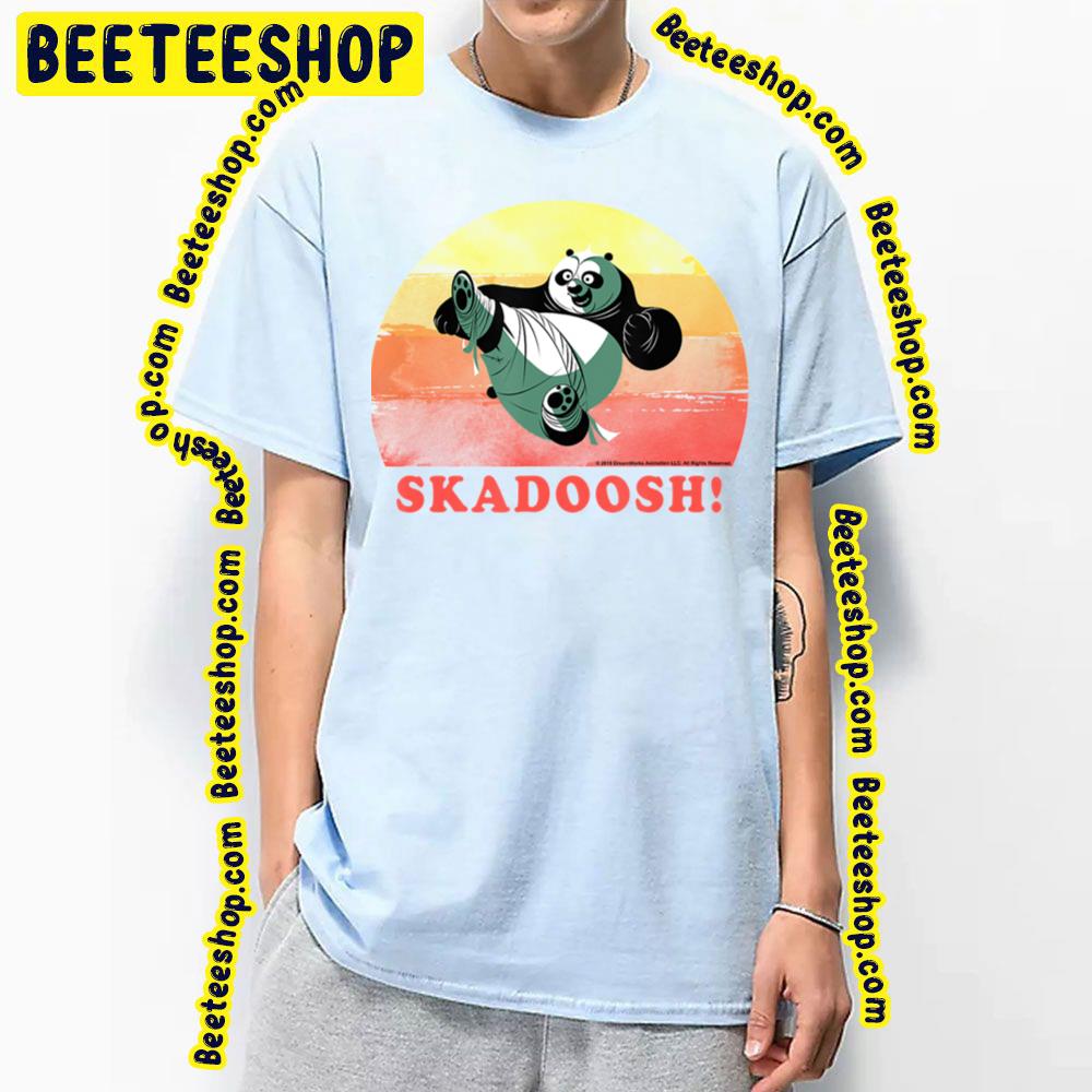 Skadoosh Retro Circle Portrait Kung Fu Panda Trending Unisex T-Shirt