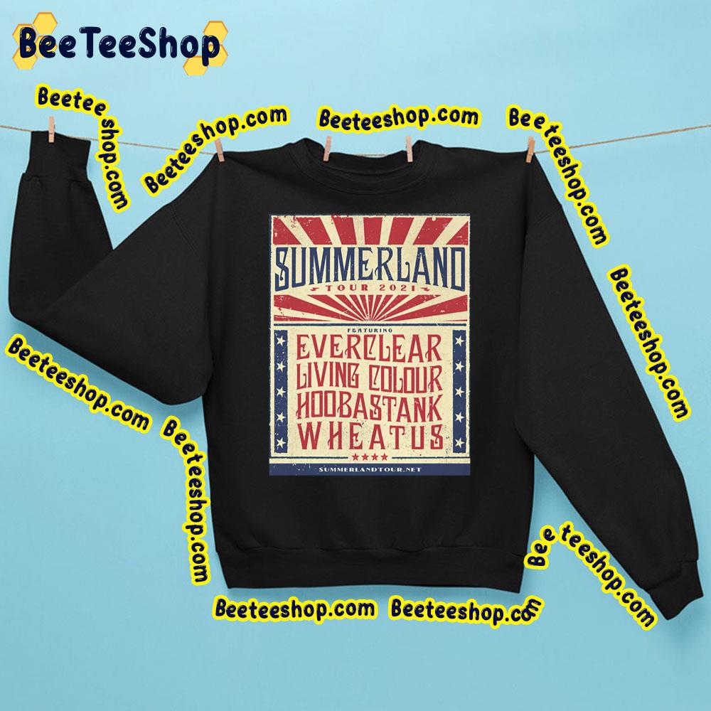 Summer Land Tour 2021 Everclear Living Colour Hoobastank Wheatus Trending Unisex Sweatshirt