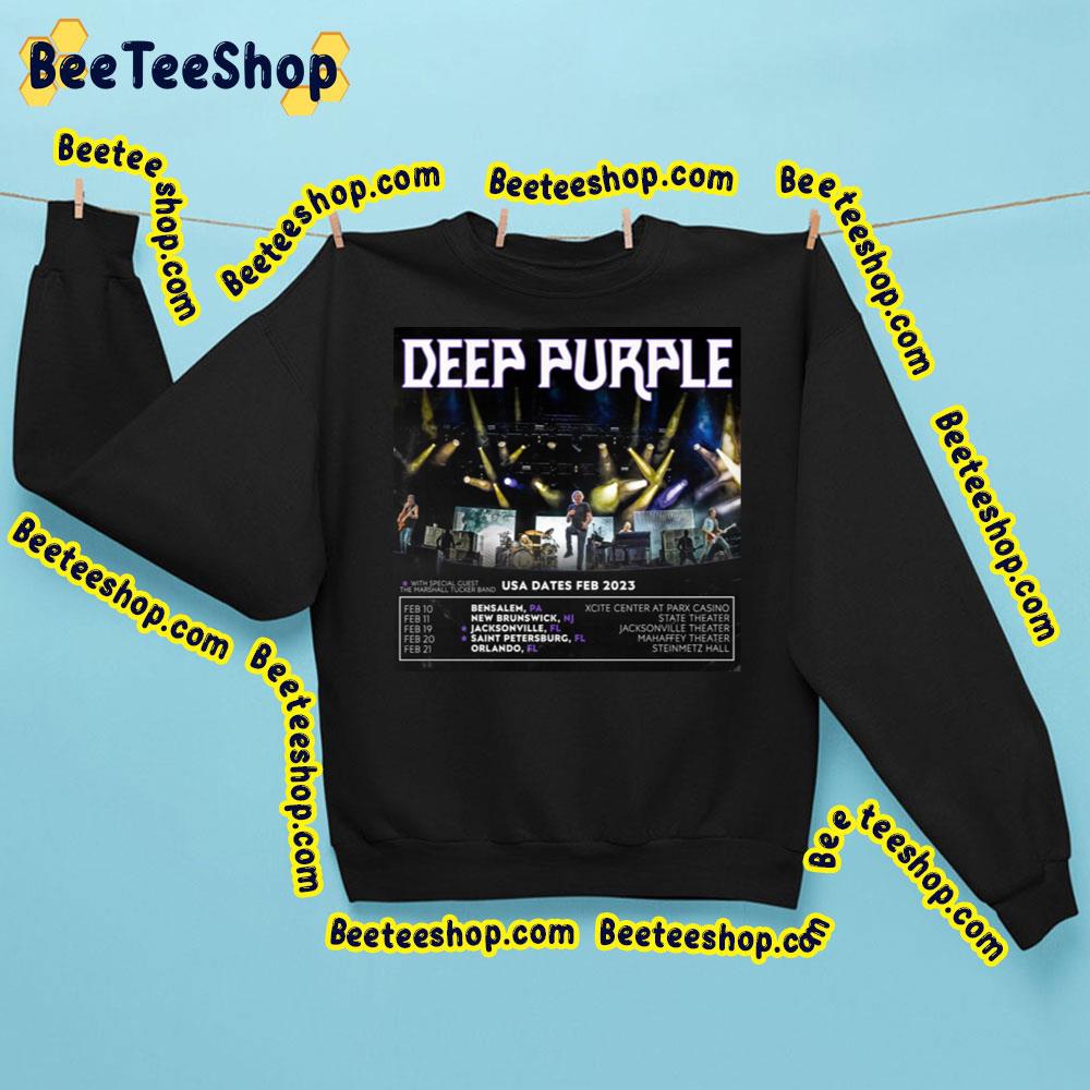 Usa Dates Feb 2023 Deep Purple Trending Unisex Sweatshirt