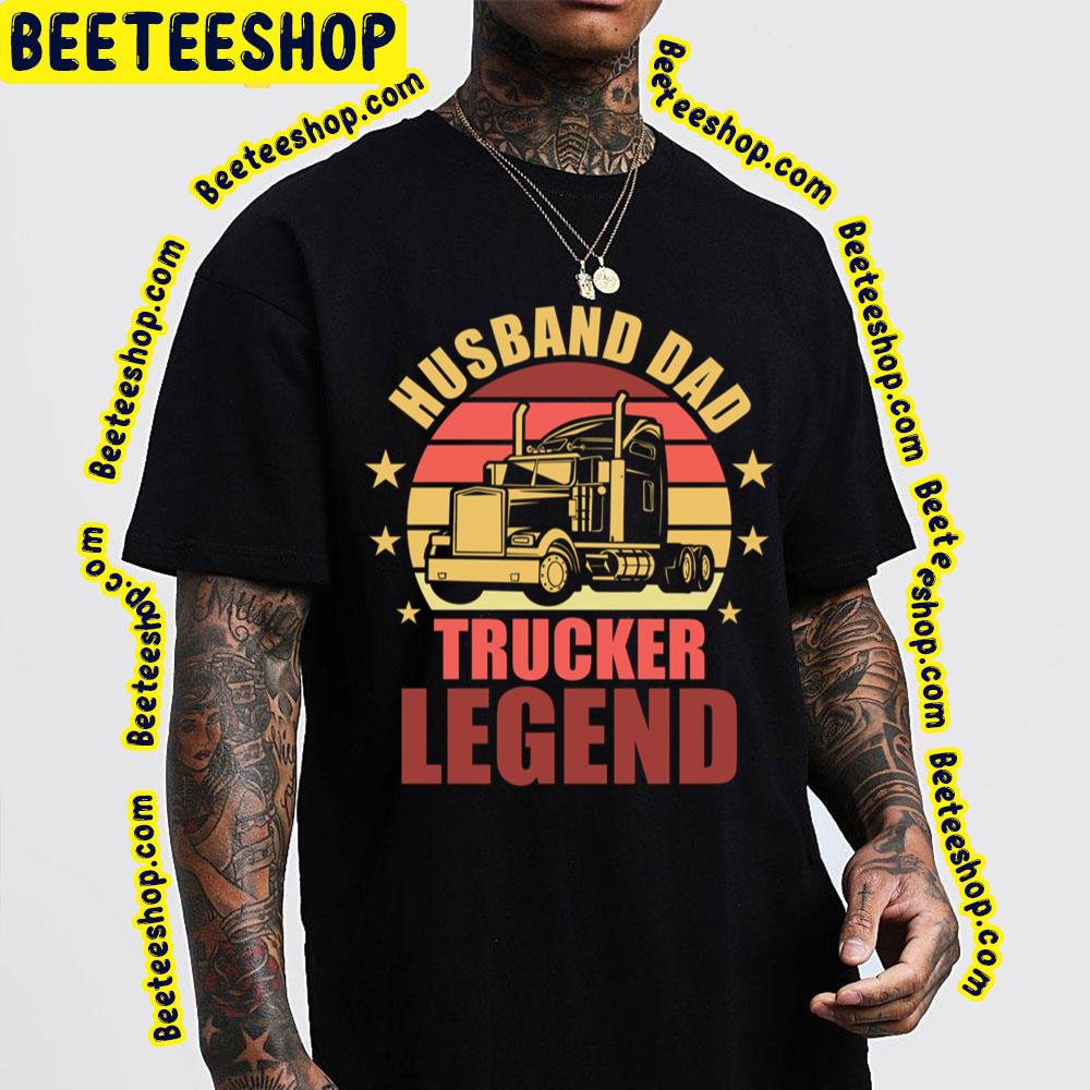 Vintage Design Husband Dad Trucker Legend Trending Unisex T-Shirt