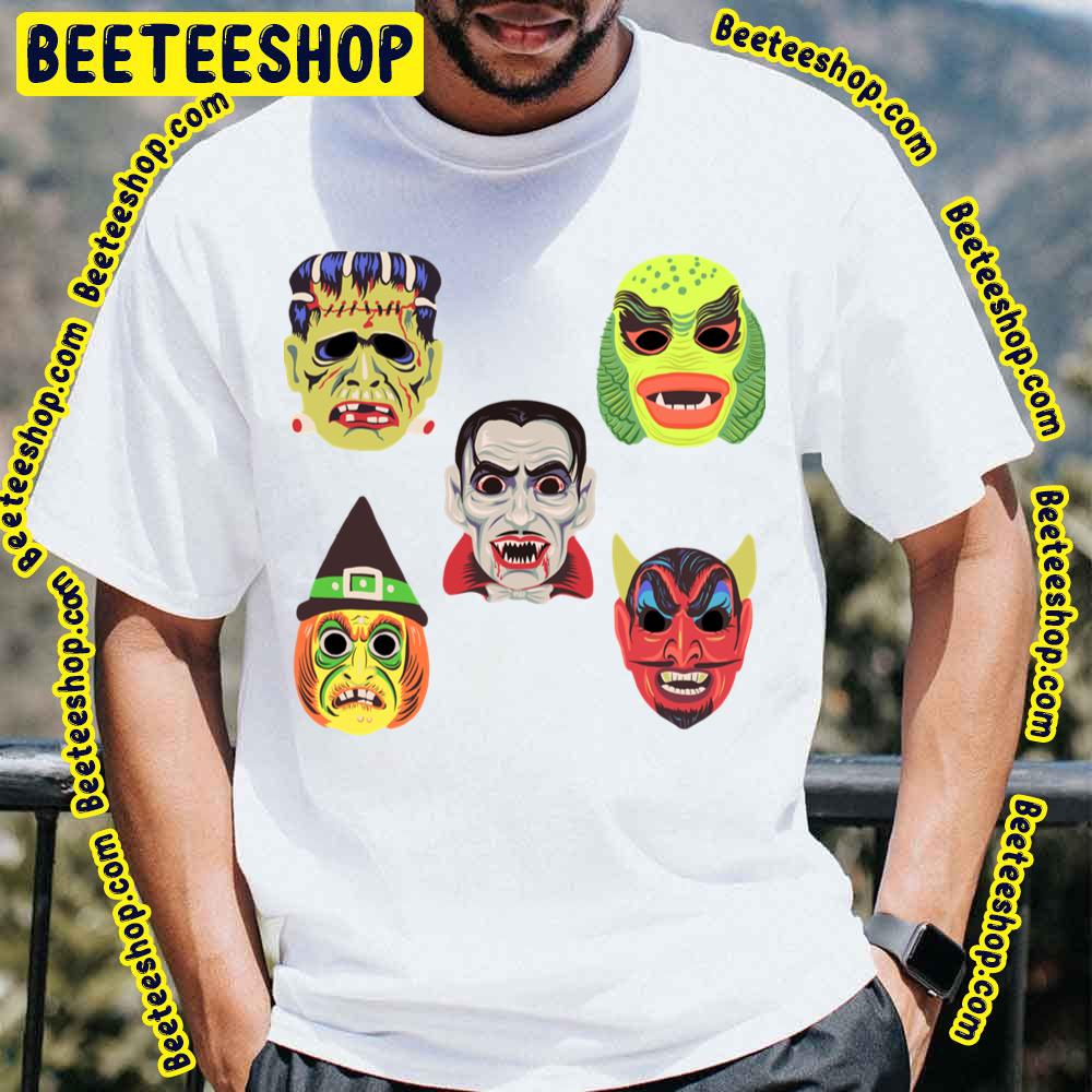 Vintage Halloween Masks Trending Unisex T-Shirt