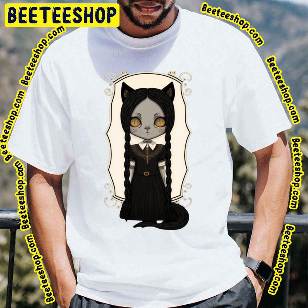 Wednesday Addams Cat Black Trending Unisex T-Shirt