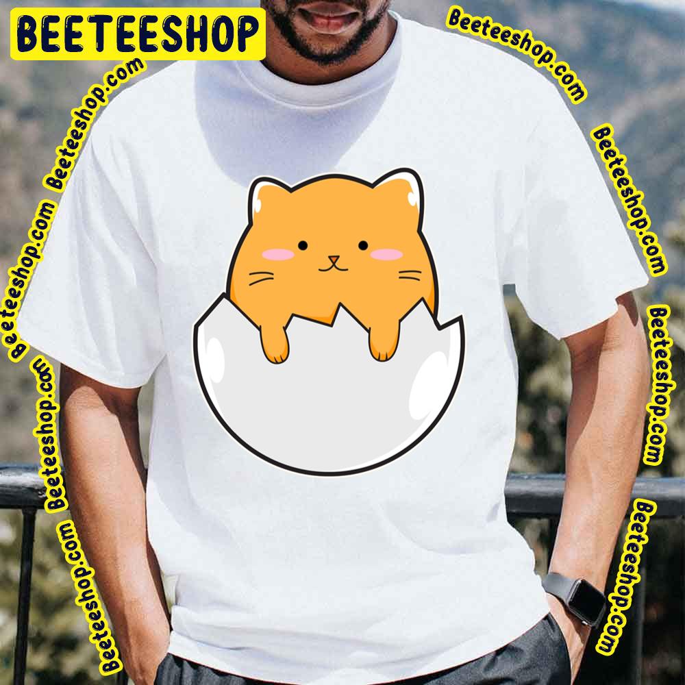 Yellow Cat Egg Graphic Trending Unisex T-Shirt