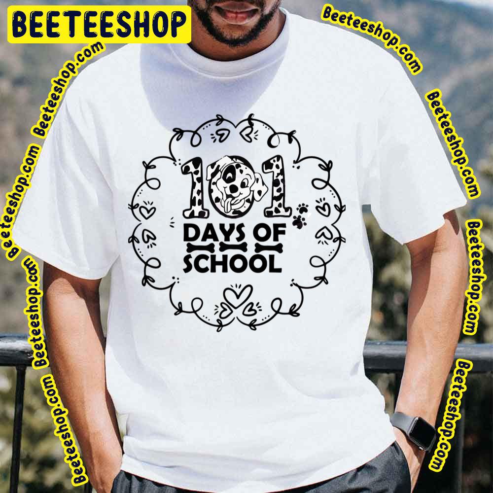 101 Days Of School Funny Dalmatian Dog Trending Unisex T-Shirt