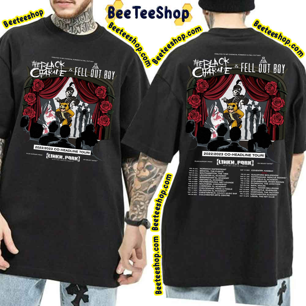 2022 2023 Co-Headline Tour The Black Charade And Fell Out Boy Double Side Double Side Trending Unisex Shirt