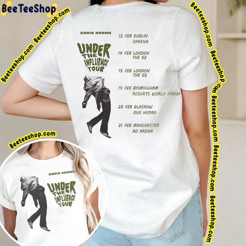 2023 Chris Brown Under The Influence Tour Double Side Double Side Trending Unisex Shirt