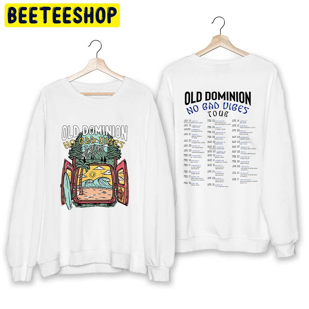 2023 Tour Old Dominion No Bad Vibes Double Side Trending Unisex Shirt