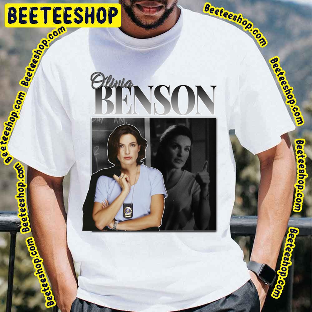 Black and White Olivia Benson 90s Inspired Vintage Homage Trending Unisex T-Shirt