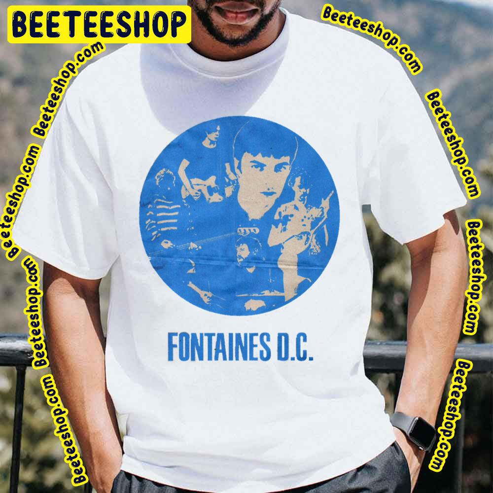 Blue Retro Fontaines Dc Trending Unisex T-Shirt