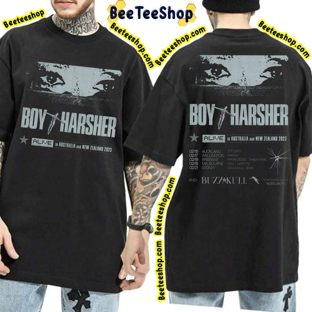 Boy Harsher Alive In Australia And New Zealand 2023 Double Side Trending Unisex Shirt