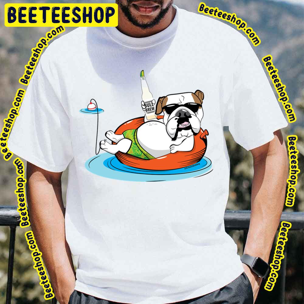 Bulldog In Innertube Trending Unisex T-Shirt