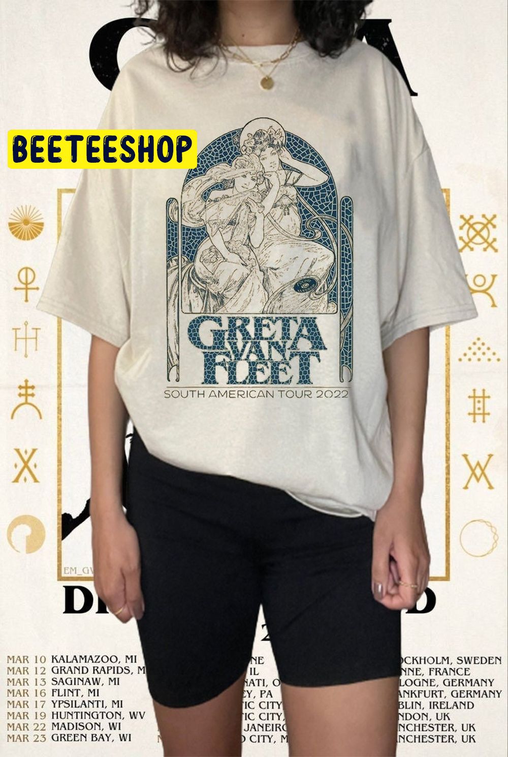 Dream In Gold Tour 2022 Greta Van Fleet Trending Unisex T-Shirt