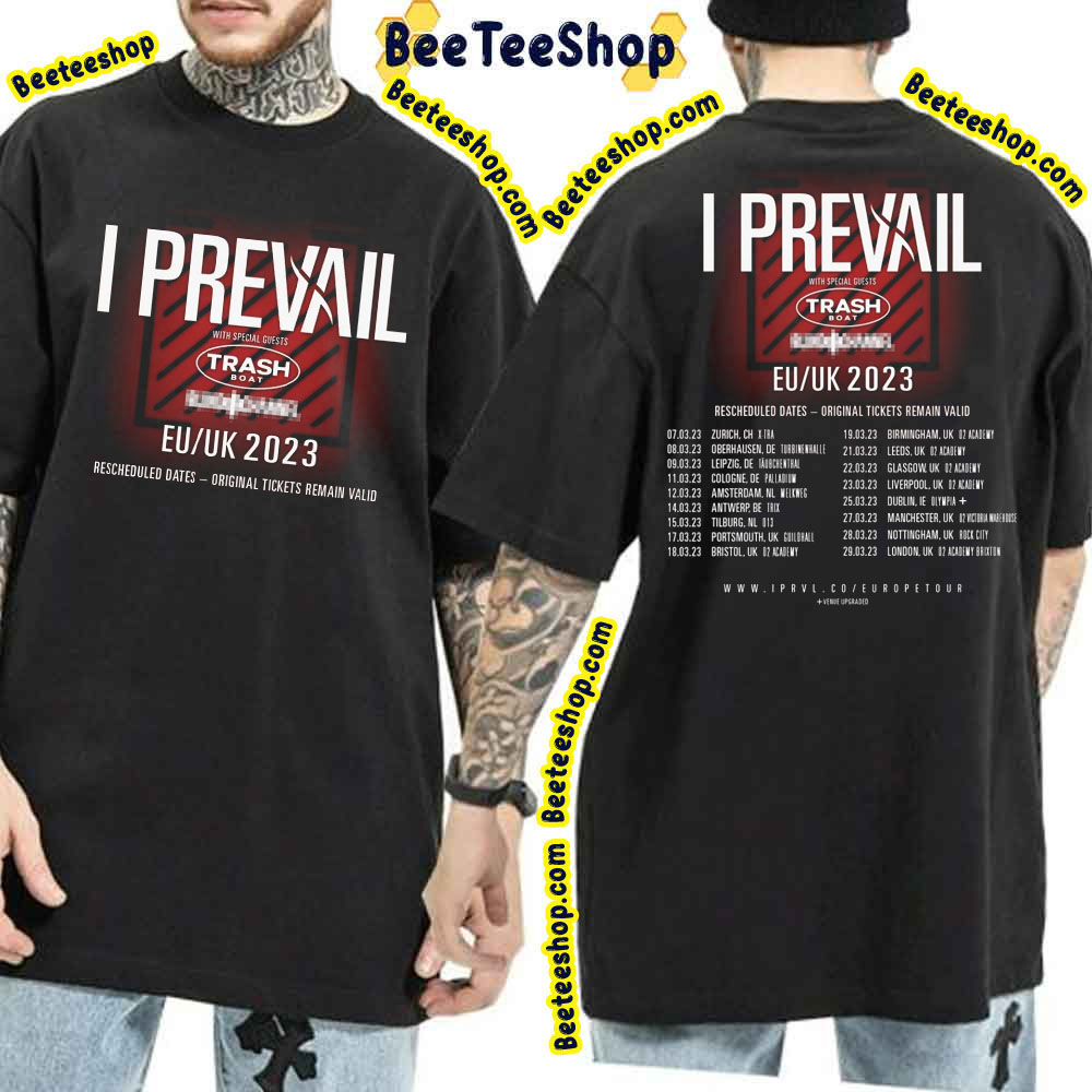 Eu Uk Tour 2023 I Prevail Double Side Double Side Trending Unisex Shirt