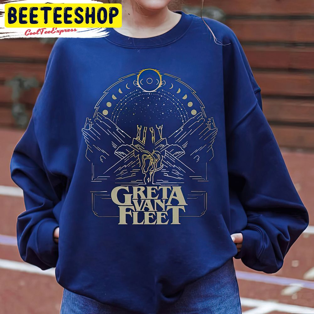 Greta Van Fleet Dream In Gold Tour 2023 Retro Trending Unisex Sweatshirt