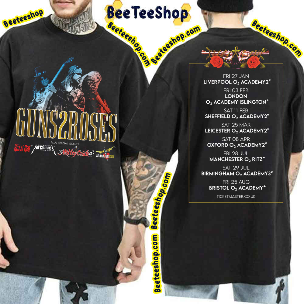 Guns N’ Roses Tour 2023 Double Side Double Side Trending Unisex Shirt