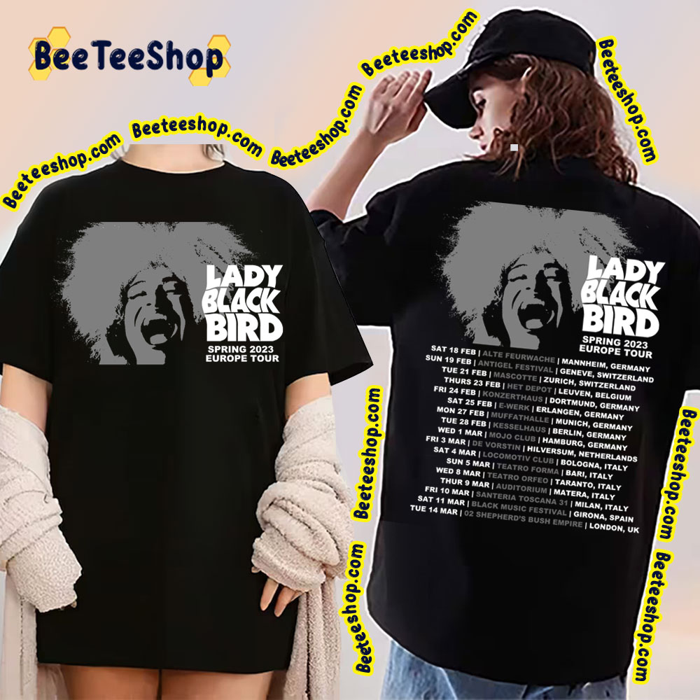 Lady Black Bird Spring 223 Europe Tour Dates Double Side Double Side Trending Unisex Shirt