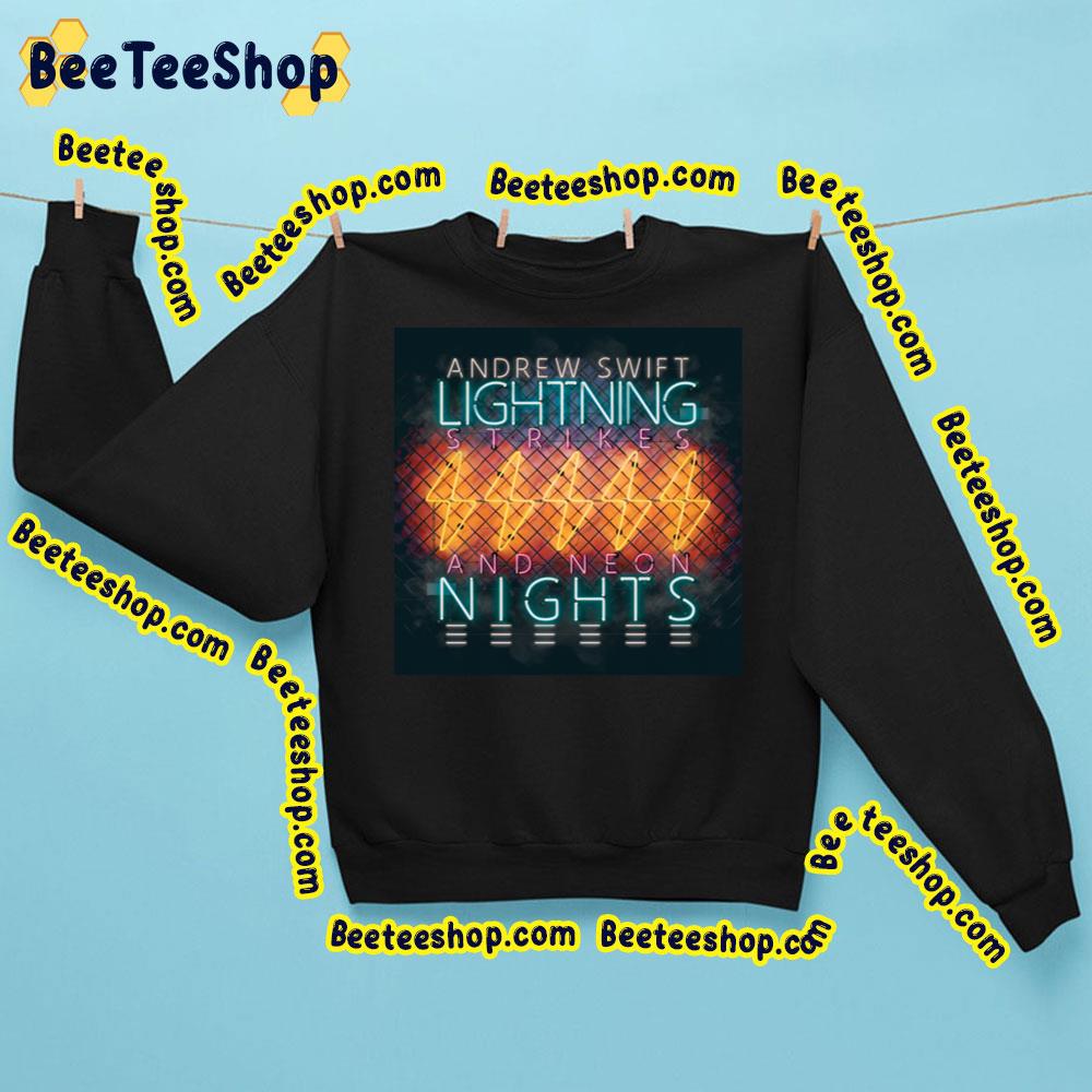 Lightning Strikes And Neon Nights Andrew Swift 2023 Album Trending Unisex Sweatshirt