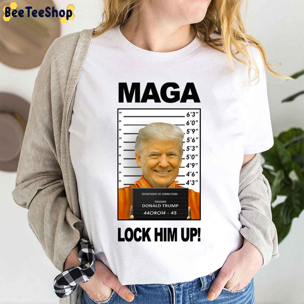 Maga Donald Trump Prison Mugshot Moron 45 Trending Unisex T-Shirt